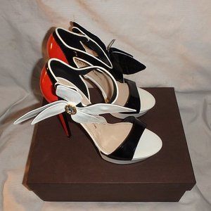 Nando Muzi Italy Leather Stiletto Heels Sz 8.5
